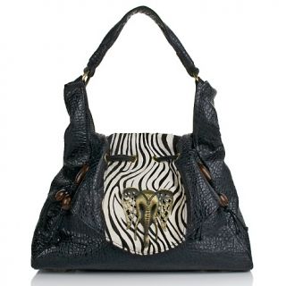 157 006 sharif couture brass elephant safari chic leather hobo rating