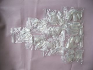  10 Sizes Clear Full Cover French False Nail Art Tips Acrylic 10 Size