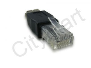 USB A Female F to Ethernet LAN RJ45 Male Router Adapter