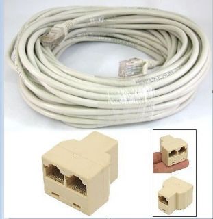  RJ45 Network LAN Patch Ethernet Cable Splitter Extender Plug