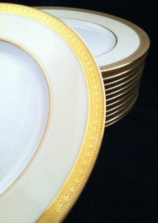 Lenox china EVANSTON GOLD ENCRUSTED dinner plates