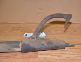  solid maple handle 44 long, head marked Evart tool Co, Ltd., Evart