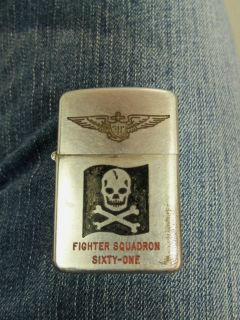  Vintage Fighter Squadron Sixty One Zippo Lighter