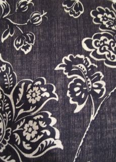 Waverly Home Classics Everard Damask Onyx Black Floral 84L Panels