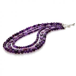 175 268 mine finds by jay king 3 strand amethyst 18 1 4 beaded