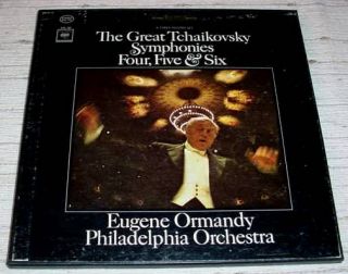 Tchaikovsky Symphonies 4 5 6 Eugene Ormandy 3 LP Box Set