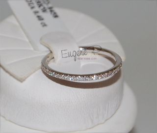 14k White Gold 0 40ct Diamond VS1 G Womens Wedding Band Ring Certified