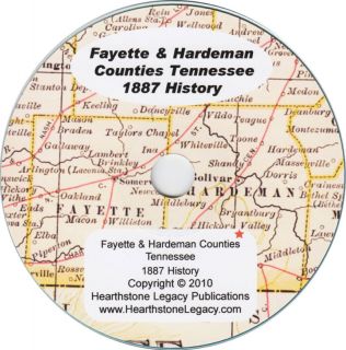FAYETTE COUNTY, TN * SOMERVILLE, TENNESSEE * 1887 History Genealogy 77