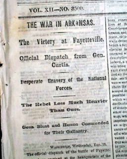 Fayetteville Arkansas La Vergne TN West Virginia State 1862 Civil War