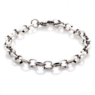 184 547 men s stainless steel beveled oval link bracelet rating be the