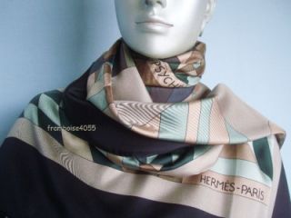  Washed Silk Scarf Psyche Foulard GM Carre Neuf Soie Lavée