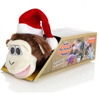 189 187 motion activated laughing and rolling monkey with santa hat