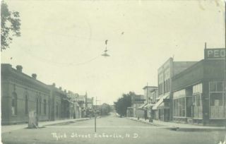 ND Enderlin Business Street View C 1917 RP Postcard