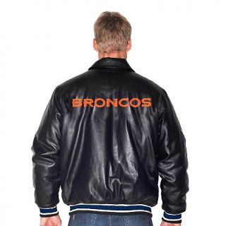 Denver Broncos NFL Faux Leather Jacket with Logo