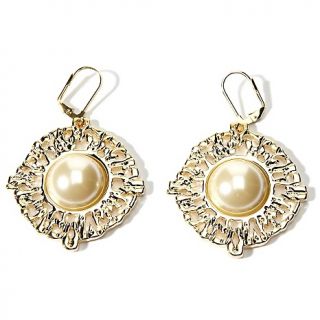 191 629 judith light inner lotus simulated pearl round drop earrings
