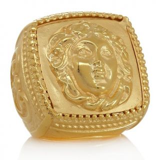 206 030 tagliamonte tagliamonte golden bronze medusa intaglio ring