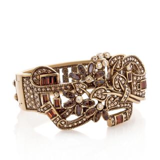 207 038 heidi daus dramatic decollete crystal accented bangle bracelet