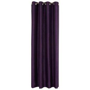 Grommet Panel Faux Silk Purple Curtain Drape 56 x 84