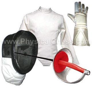  Fencing Set Practice Sabre Mask Glove Jacket