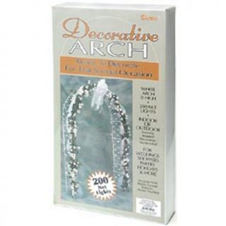  Wedding Crafts Decorative Arch With 200 Net Lights 8 Feet  White
