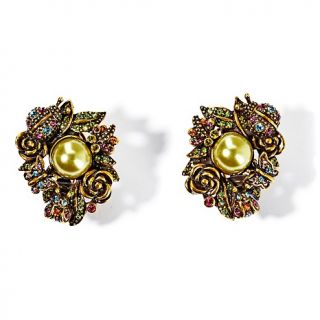 199 029 heidi daus secret garden crystal accented floral earrings