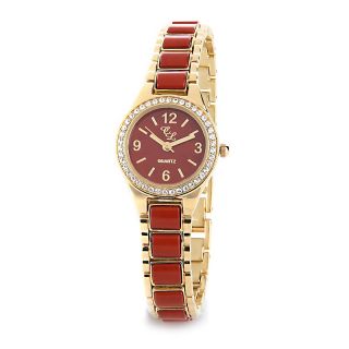 215 709 colleen lopez color me timeless gemstone link bracelet watch