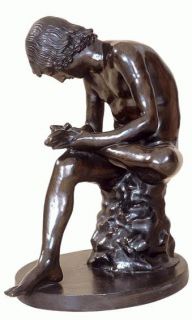Fedele Fedelino Spinario Boy Bronze Sculpture Statue