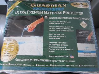 TWIN extra long QUILTED WATERPROOF MATTRESS PAD 10 YR WARRANTY 233 ct