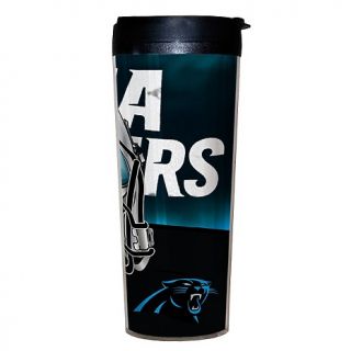 Football Fan Set of 2 Travel Tumblers with Lids   Panthers
