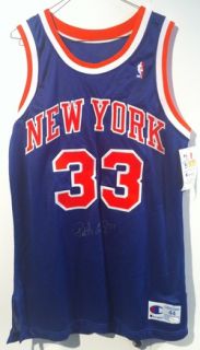 Patrick Ewing Champion Size 44 Autographed New York Knicks Jersey JSA