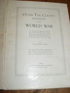  County, Minnesota, in the world war; (1919) Rare Book Fergus Falls MN