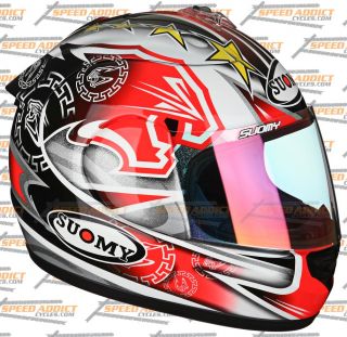 Suomy Spec 1R Extreme Excel BIAGGI Full Face Motorcycle Helmet x Small
