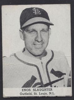 1947 Tip Top Enos Slaughter G VG St Louis Cardinals Multiple CREASES