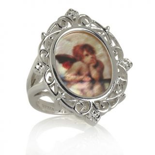 204 989 michael anthony jewelry mother of pearl angel sterling silver