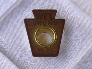 1950s WILLIAM F LUDWIG KEYSTONE BADGE for SNARE DRUM TOM FLOOR BASS