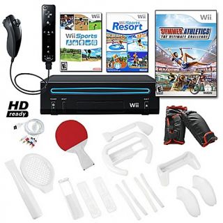 Nintendo Wii 3 Game Sports System Bundle with Sports Accessory Kit