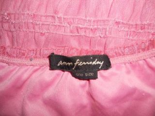 Ann Ferriday Shirred Top OS Pink Tulle Boatneck Cap Slv Slim USA Super