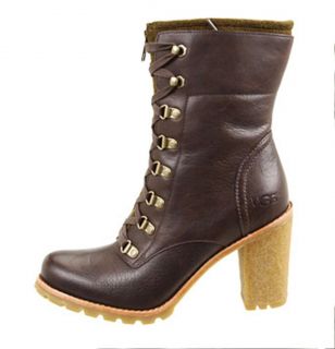 Womens Shoes UGG Australia Fabrice 1001267 Combat Boots Leather Stout