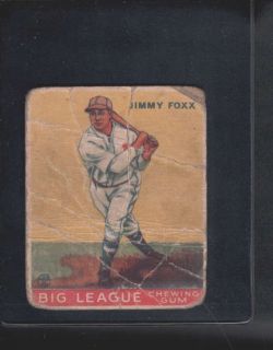  1933 Goudey 154 Jimmie Foxx F B166161