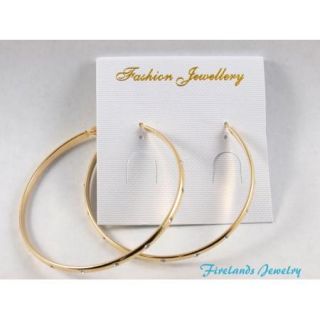 Hoop Earrings Extra Large 60mm 14k Gold Layered