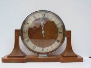 smith wooden art deco style mantle clock 940 1081