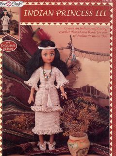 Indian Princess III Outfit for 15 Doll Fibre Craft Crochet Pattern