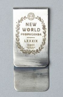 Obey The New World Money Clip in Antique Silver