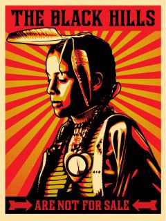 Obey Giant Shepard Fairey The Black Hills Are not for Sale Offset