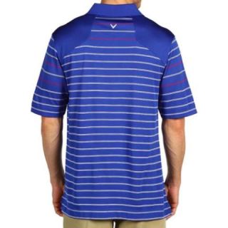 New Callaway Engineer Striped Polo Golf Shirt Surf The Web Blue