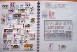 FIFA World Cup Brown Stamp Album with 50 Soccer Stamps
