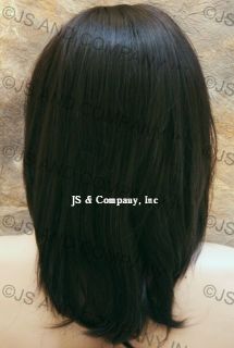 French Lace Front Wig Hi Temp Realistic Dark Brown A7 4