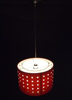 Light Drum Fabric Shade Pendant Lighting w Holes Ceiling Chandelier