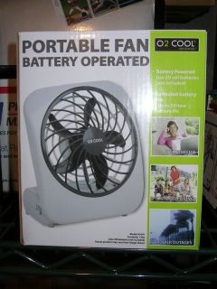 Battery Operated Fan by O2 Cool 5 Model 1041 Brand New White