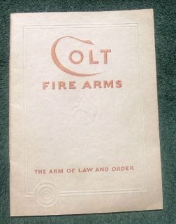 1937 Colt Gun Fire Arms Catalog Brochure Pistol Woodsman Shell Box